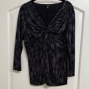 HOLIDAY Rafaella Black and Silver Blouse